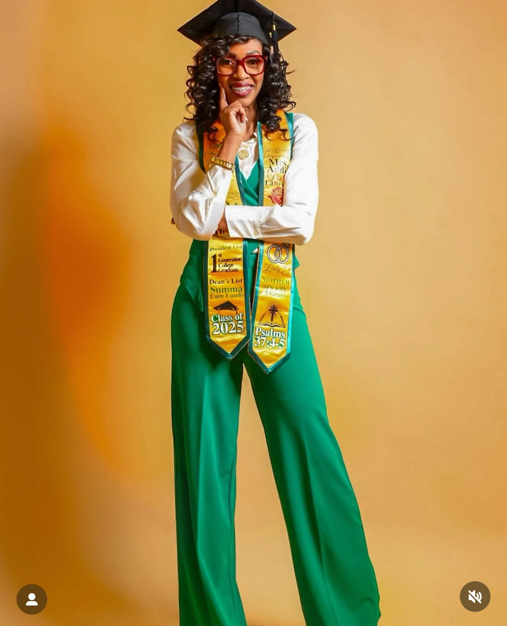 Satin Trimmed Graduation Stole- CUSTOM