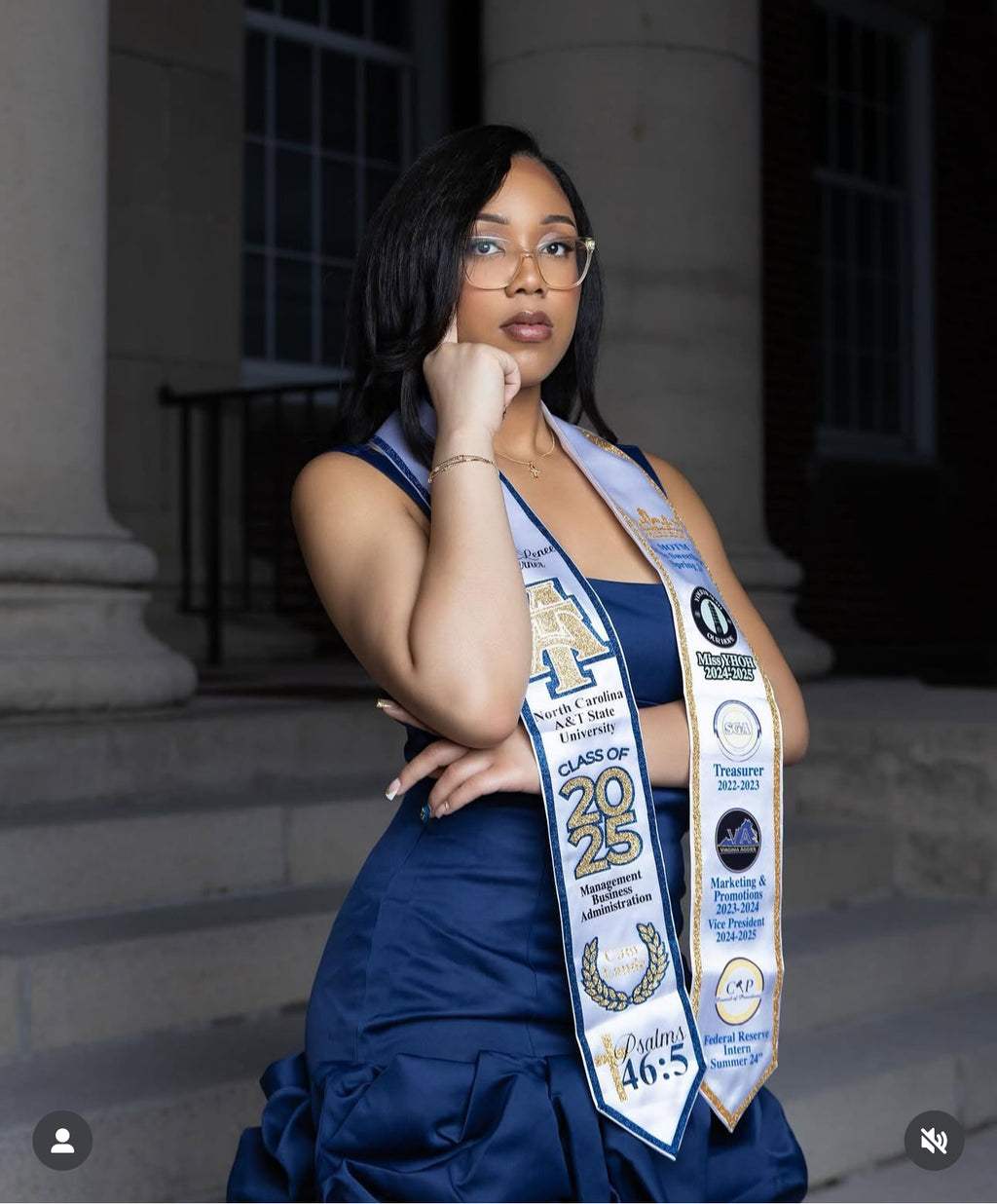 Glitter Trim Graduation Stole- CUSTOM