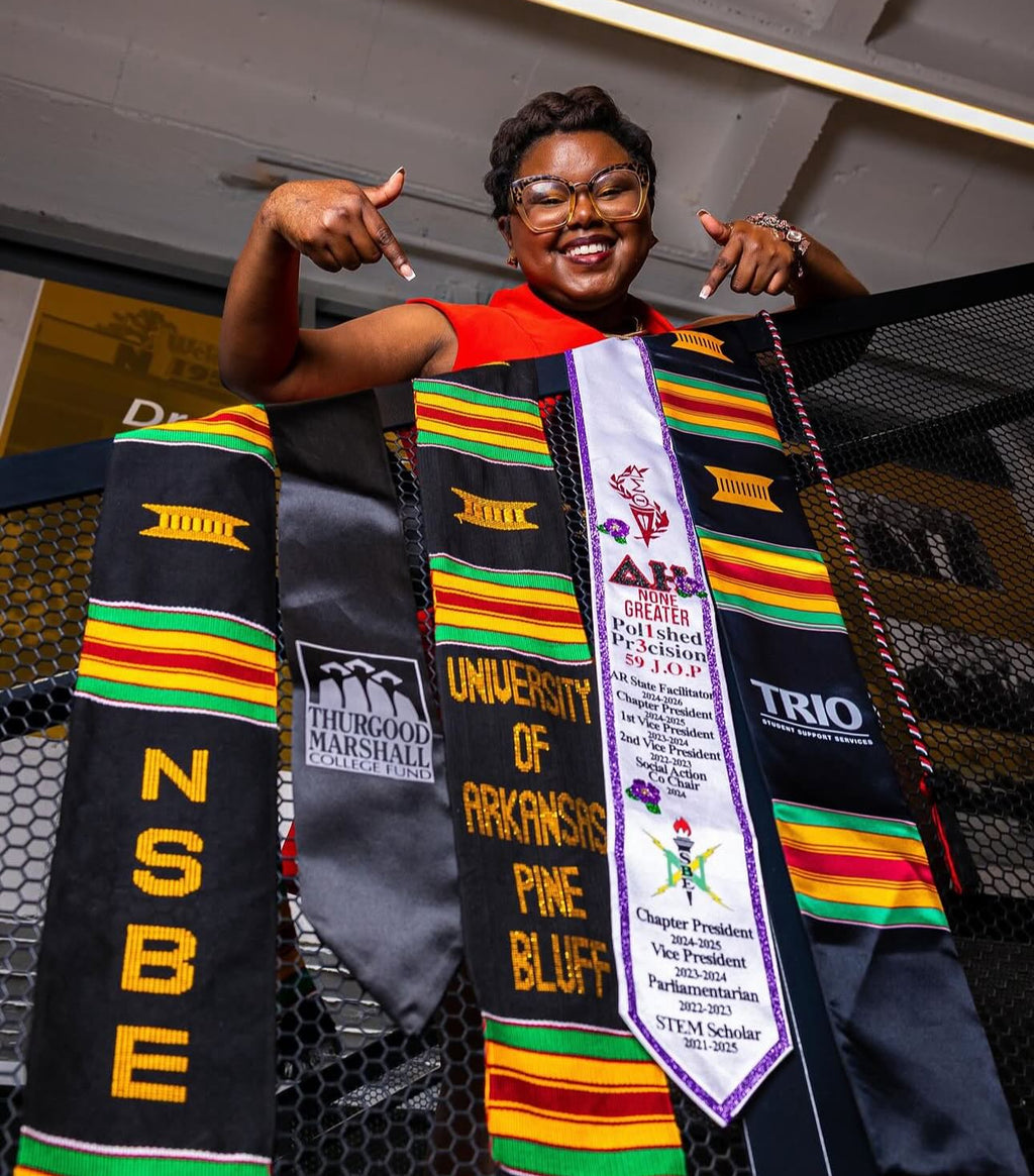 Glitter Trim Graduation Stole- CUSTOM