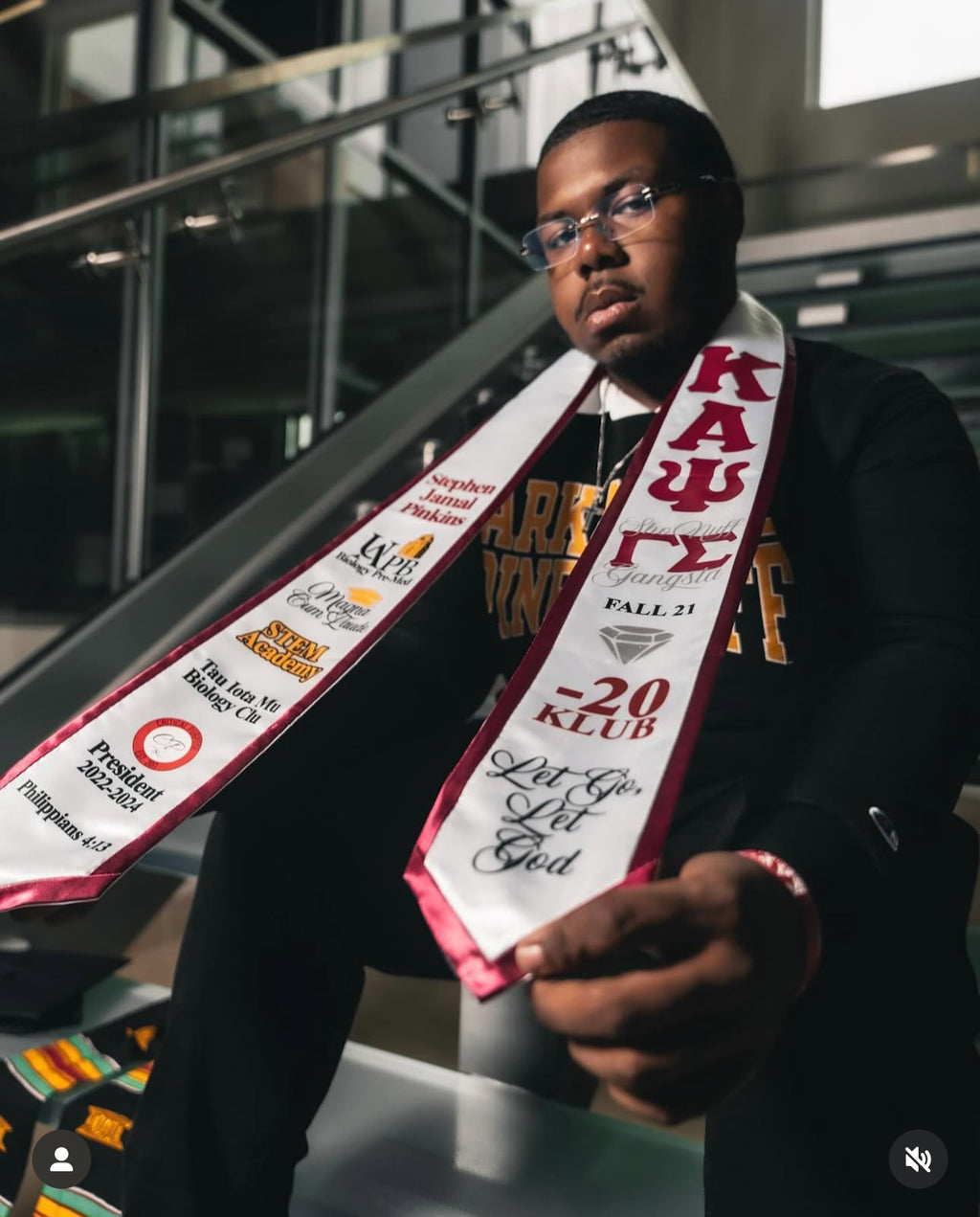 Satin Trimmed Graduation Stole- CUSTOM