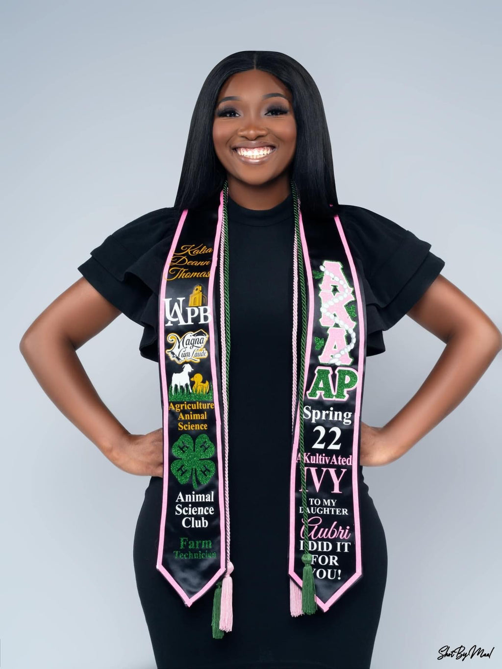 Glitter Trim Graduation Stole- CUSTOM