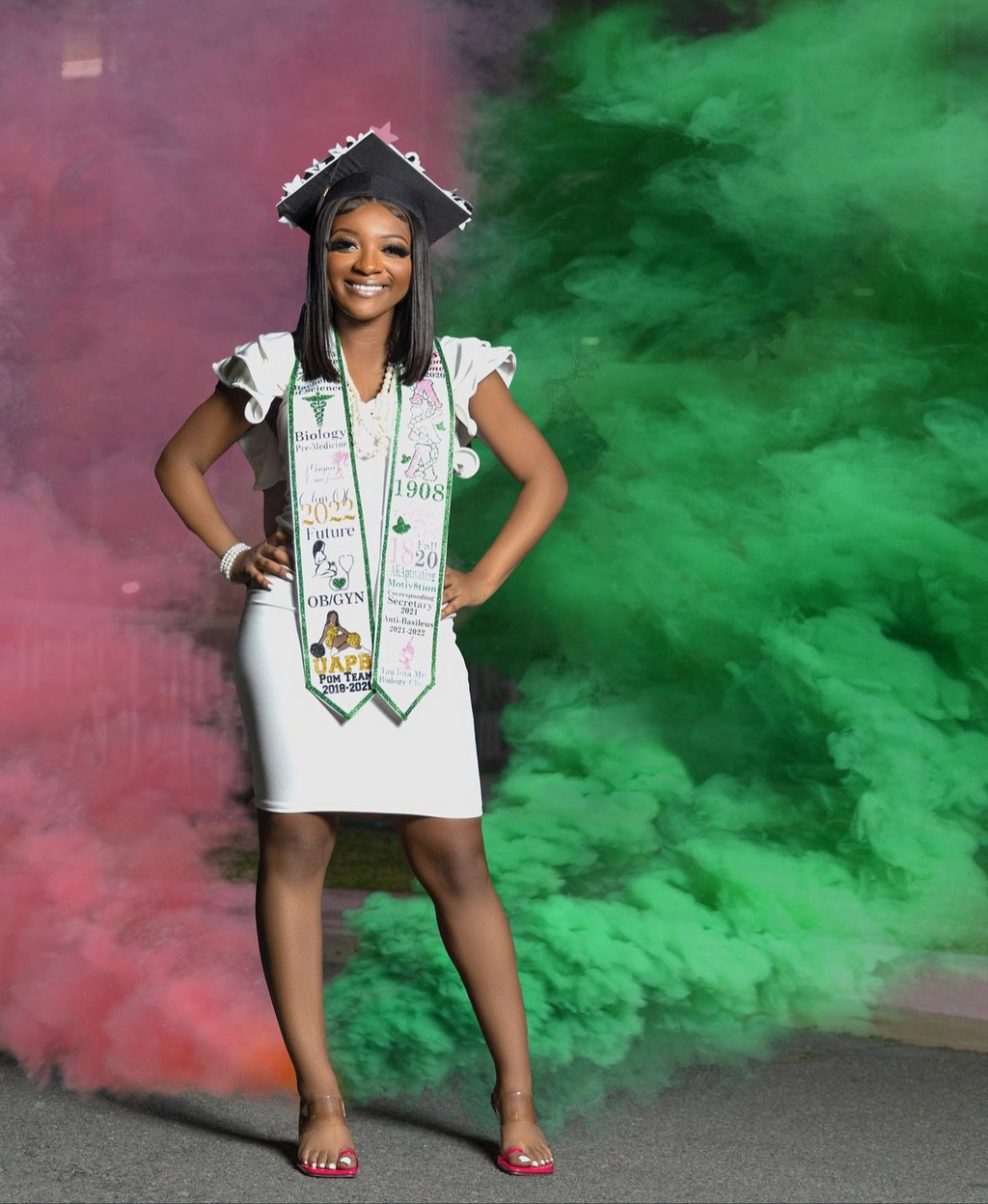 Glitter Trim Graduation Stole- CUSTOM