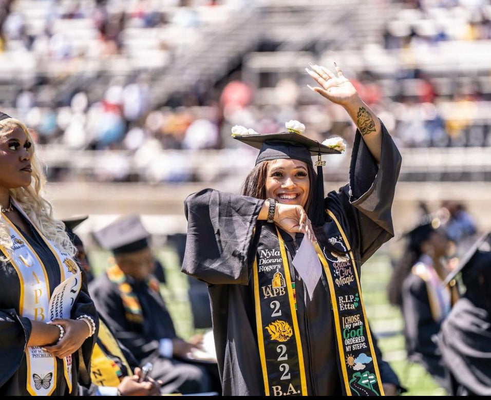 Satin Trimmed Graduation Stole- CUSTOM