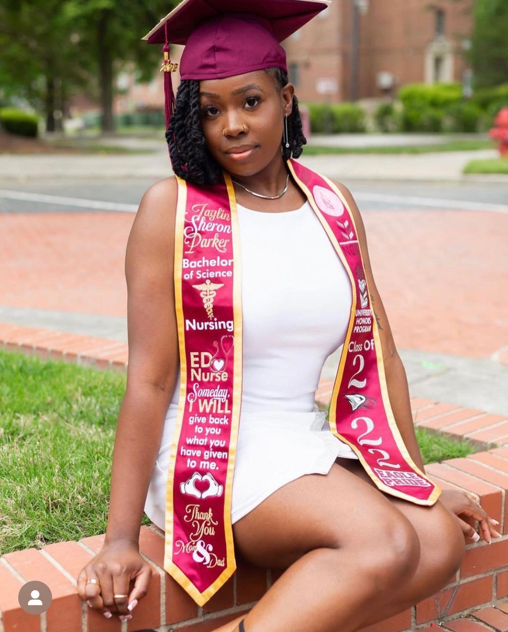 Satin Trimmed Graduation Stole- CUSTOM