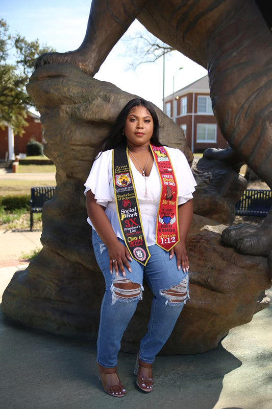 Glitter Covered Graduation Stole - CUSTOM