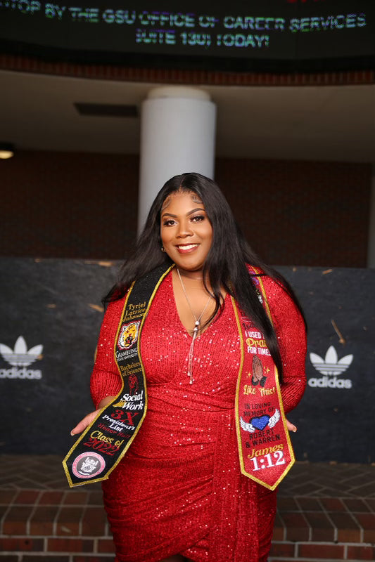 Glitter Covered Graduation Stole - CUSTOM