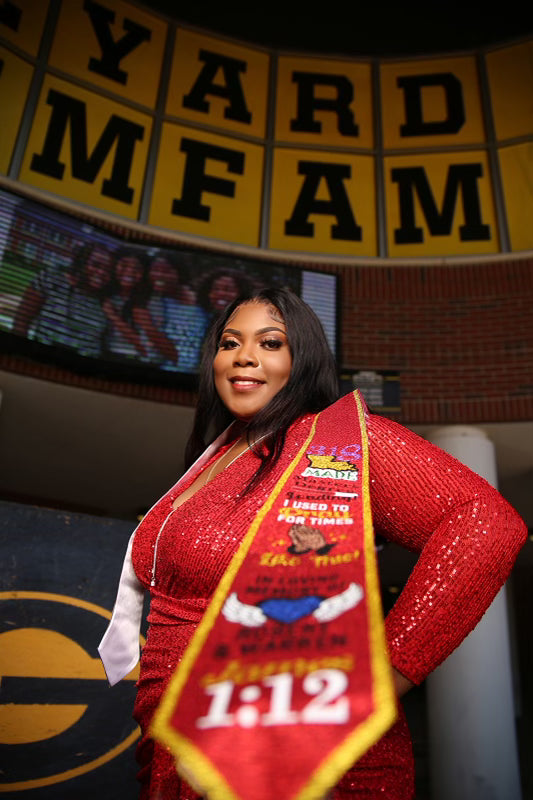 Glitter Covered Graduation Stole - CUSTOM