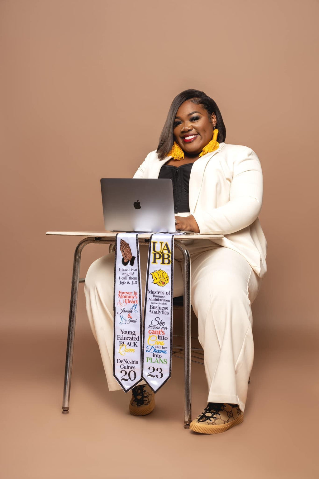 Glitter Trim Graduation Stole- CUSTOM